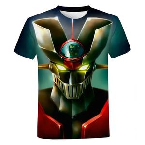 Y2k masculina roupa mazinger z Graphic t camisetas redondas pescoço de tamanho grande moda moda casual harajuku streetwear tops tees 240528