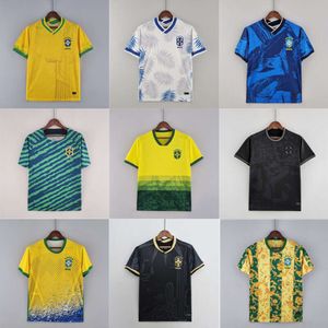 Soccer Set/Tracksuits Brasilien Fotbollskjortor 22/23 Kort ärm Special Edition 9 # Rezus 10 # Neymar Training Shirt Football Shirt