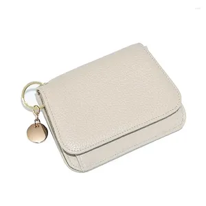 財布ファッション女性財布本革のかわいい小さなジッパーコイン女性ショート財布カード
