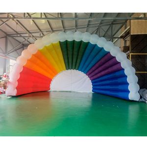 卸売色のカラフルな虹のインフレータブルステージカバーテントアウトドアイベントシェルドームキャノピー音楽祭のための雨プルーフエアマーキー構造001