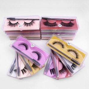 Mink Eyelash False Eyelashes Natural Long Fake Eyelash Extension with Portable lashes Brush Thick Faux 3D Eye lash Makeup 2029 9588874