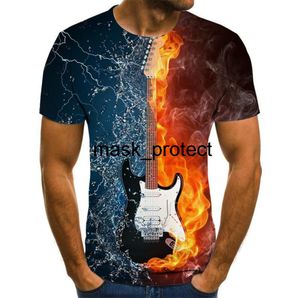 2020 new music Tshirt for men 3d guitar Tshirt Anime Gothic print Tshirt short sleeve clothing Tshirt XXS6XL8876840