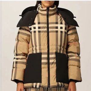 Jaqueta com capuz de parques elegantes: casaco de inverno quente à prova de vento para mulheres