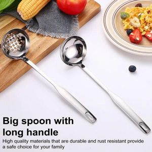 Spoons Easy-grip Handle Spoon Durable Stainless Steel Soup Ladle Set For Kitchen Cooking Utensil Rust-proof Skimmer Banquets