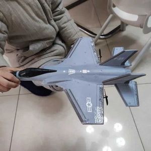 Electric/RC Aircraft New Rc Afx935 Aircraft fixed wing four channel remote control F35 fighter model electric foam Rc aircraft childrens puzzle toy G Q240529