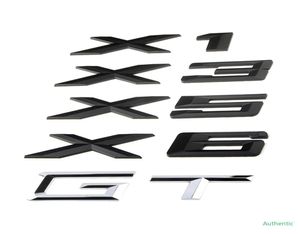 Bil bakre bagageutrymme styling x1 x3 x5 x6 gt bokstäver nummer klistermärke för bmw e53 e70 e71 e72 e83 e84 f15 f16 f25 f48 f49 G05 NAMEPLATE6736025