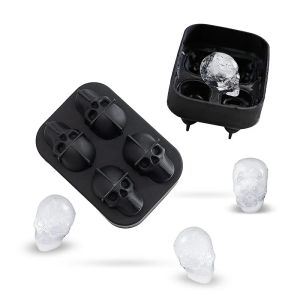 3D SKULL Silikonowa forma sześcianu Tray Mold lodu Make