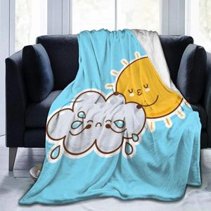 Decken süße Sonnenumarmungen weinen Cloud Ultra-Soft Micro Fleece Decke Wurf für Bett Couch Sofa Wohnzimmer Picknick die ganze Saison geeignet