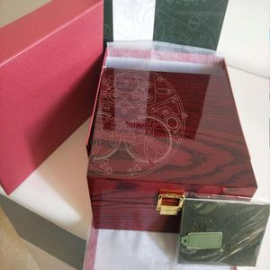Bästa version Luxury Red Original Box Papers Handbag 200mm 160mm 100mm Används 15400 15400st 26703st 26470or Cal 3120 3126 7750 Klockor Använd 255U