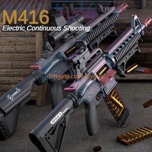 電気M416ソフト弾丸玩具銃取り外し可能なシェル射撃連続射撃変化可能な色サブマシンガンアウトドアCS PUBGゲームコレクションバースデープレゼント