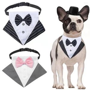 Vestuário para cachorro bandanas pet bibs triangulares cachecol de colarinho ajustável