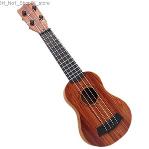 Guitar Childrens Gitarre vier Streicher Klavierspielzeug Girls Toys Kinder spielen frühe Bildung Holzmodelle Kinder Q240530