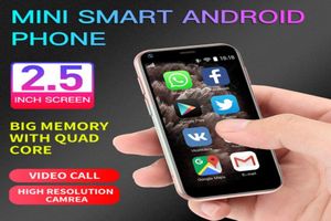 Оригинальные сои XS11 Mini Android Сотовые телефоны 3D Glass Body Dual SIM -карта Google Play City Smartphone Gifts для Kids Student Mobile1587408