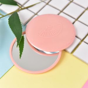 TSHOU698 Pink Cute 1pcs Mini Pocket Makeup Mirror Cosmetic Compact Metal Mirrors Color Random Dia 7cm 240530