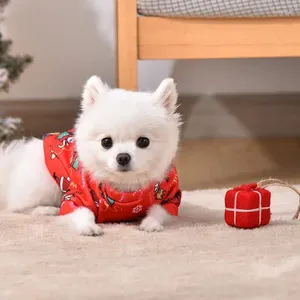 Dog Apparel Cute Christmas Clothes Unique Lovely Wear Resistance Warm Holiday Pet Clothing For Small Pets High Quality Festive