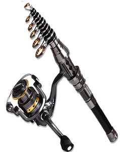 15m24m haste de pesca telescópica Combo e carretel de pesca Roda completa Roda portátil Fishing Rod Spinning Fishings Hastes Combo1726489