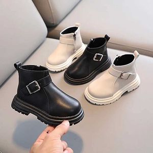 Boots Childrens Fashion Leather Boots Autumn Childrens Short Boots Comfortable Non slip Side Zipper Casual Shoes Boys and Girls Soft Boots WX5.29