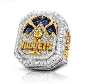 Nuggets Basketball Jokic Team Champions Championship Ring with Wooden Display Box Souvenir Men Fan Gift Drop Shipping 2FYU