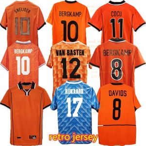 Нидерланды ретро футбольные майки Home and Away 1988 1996 2002 2010 2010 #12 #12 Van Basten #10 Gullit #17 Rijkaard 1998 #8 Bergkamp Football Ry Накаильны 1995 1991 323