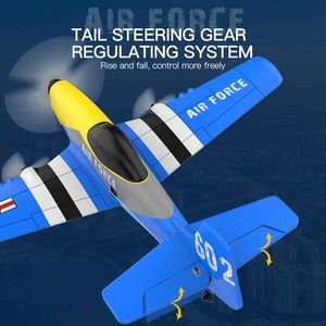 Electric/RC Aircraft EPP RC Aircraft KF602 Mustang Gider RC Aircraft Light Wing Foam Electric Remote Control Aircraft 2.4G Mottagare Q240529
