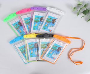 Fluorescent Mobile Phone Waterproof Bag Transparent Dustproof Takeaway Airbag Case Sealed Diving Case Touch Screen Manufacturer Wh9610092