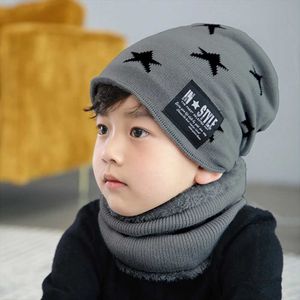 スカーフラップ帽子スカーフセット幼児冬のウールハットスカーフセットベイビーボーイズアンドガール