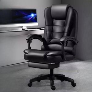 Koła Wygodne czarne krzesło biurowe luksusowe skórzane nordyc norn nowoczesne krzesło biurowe pokój gier silla de oficina meble