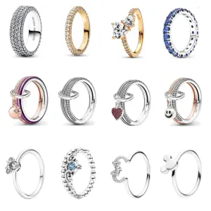 Rings Authentic Fit Rings Charms Charm Stackable Heart Daisy Flower Sparkling King