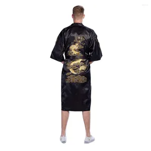 Roupas em casa homens Sexy Robe solto Kimono Bathrobe