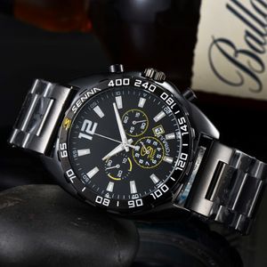 New Mens Watch Automatic Stainless Steel Ceramic Wristwatch Quartz Movement High Quality Metal Strap Fashion Multifunctional Waterproof 177z