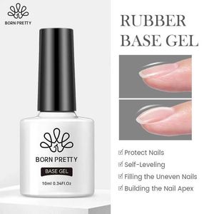 Nail Polish Born Pretty 10ml rubber thick bottom gel top strengthening gel transparent nail ready to soak UV LED nail varnish function gel d240530