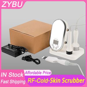 RF Face Lifting Machine Cold Hammer 2in1 Hudföryngring Hemanvändning Radiofrekvens Anti Aging Wrinkle Removal Dubbel Chin Slimming Skin Care Ultrasonic Scrubber