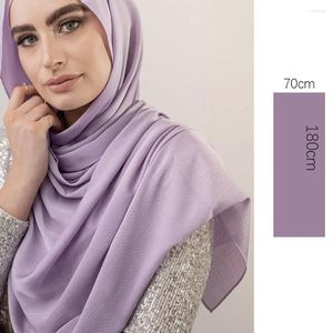 Ethnic Clothing MUSLIM WOMEN SATIN SILK STAR TEXTURED HIJABS SCARF LONG SOLIDER COLOR PLAIN CHIFFON SCARVES 40