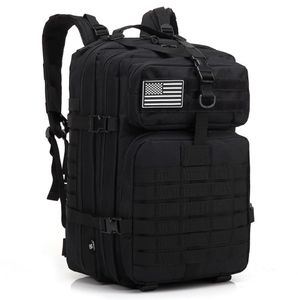 Mochilas do Exército Bolsa Tática Runcksacl Packs 45L Sacos de assalto ao ar livre 3p EDC molle pack para trekking piquenique jogging jogo acampamento hu7872131