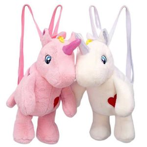 Plush Backpacks 40cm plush backpack Kawaii fluffy childrens backpack soft filled animal bag cute mini plush bag toy childrens gift S245304