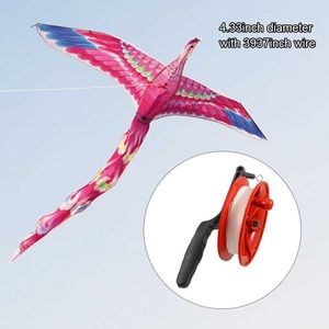 Kite tillbehör 100 m plastlindningsmaskin för flygande drakar utsökta cirkulära handhållna strängbrädan utomhus slitbeständig nylonaxel WX5.29