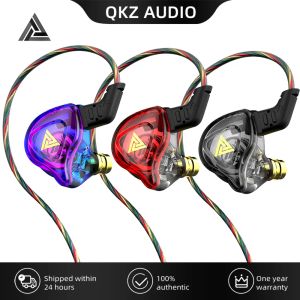 Słuchawki QKZ AK6 Przewodowe wkładki douszne, słuchawki z mikrofonem, słuchawki do anulowania hałasu do sportu, gier i muzyki