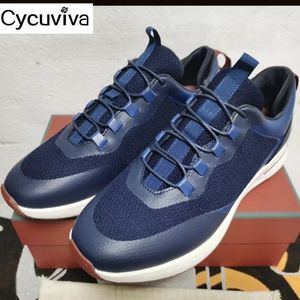 Scarpe casual designer piattaforma sneakers uomini uomini spessi sole sola patchwork muli piatti in maglia maschio a mesh marchio di corridori 2024