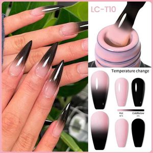 Nail Polish LILYCUTE hot nail gel polishing nude dark temperature color changing autumn and winter all for ergonomics nail art gel varnish d240530