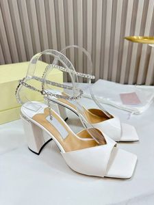 Thick Heel Engagement Sandals Women's Chain Sandals Thick Beach Slippers Gold and Silver Glowing Mule Comfortable Height 8.5cm Size 35-41