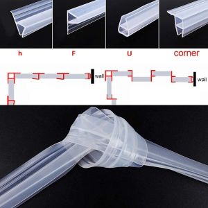 2M H/F/F/CORNERシェイプガラスシールストリップシリコーンバスシャワーシーリングストリップドアウィンドウのドラフトストッパー6-12mmシーリングストリップ