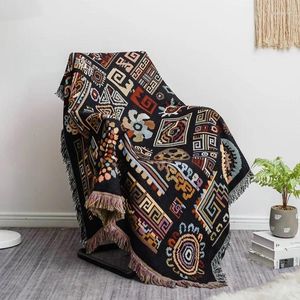 Decken aggcual bohemian werfen Decke doppelseitig Jacquard Sofa Cover Multifunktional Handtuchbettspannung Picknick Matten Teppich XT99