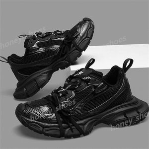 2024 Herren-Trainer 3xl Sneakers Women Casual Schuhe Paris Fashion Runway Mesh komfortable Nylon Erhöhen Sie Paar Sneakers Größe 36-45 H30