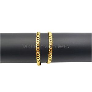 Chains Hip Hop Rappers 14K Stamped Solid Fine Gold 10Mm Brass Cuban Chain Necklace Drop Delivery Jewelry Necklaces Pendants Dh8Kg