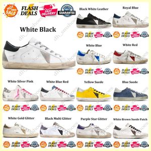 Designer Shoes Golden Women mens Super Star Brand Men New Release Italy Sneakers Sequin Classic White Do Old Dirty Casual Shoe Lace Up Woman Man with box size 36-46