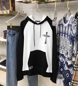 CH Crosina Early Autumn Novo Black and White Sânscrito Print Cross Print Unissex Sweater de Manga Longa YX6N2189705