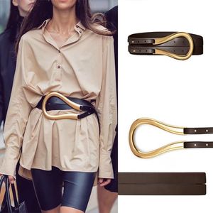 Designer belt high quality genuine leather belts for women fashion waist wide waistband for coat shirt 197j