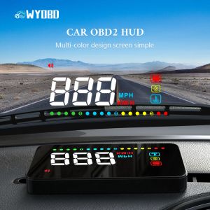 WYOBD A200 HUD OBD2 Dispay Auto Digital Car Speedometer Head Up Display Security Alarm Water Temperature Windshield Projection