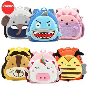 Mochilas de pelúcia de 2-5 anos desenho animado de animais 3D Childrens Backpack Mini Bolsa Escola Bolsa Garoteten Garoto e Menina Bolsa de bebê 90-120CM S245305