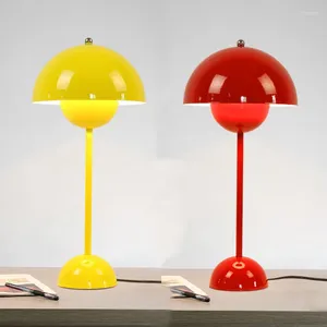 Table Lamps Modern Led Lamp White/black/yellow/blue Flowerpot Desk Lights College Dormitory Living Room Home Deco Study